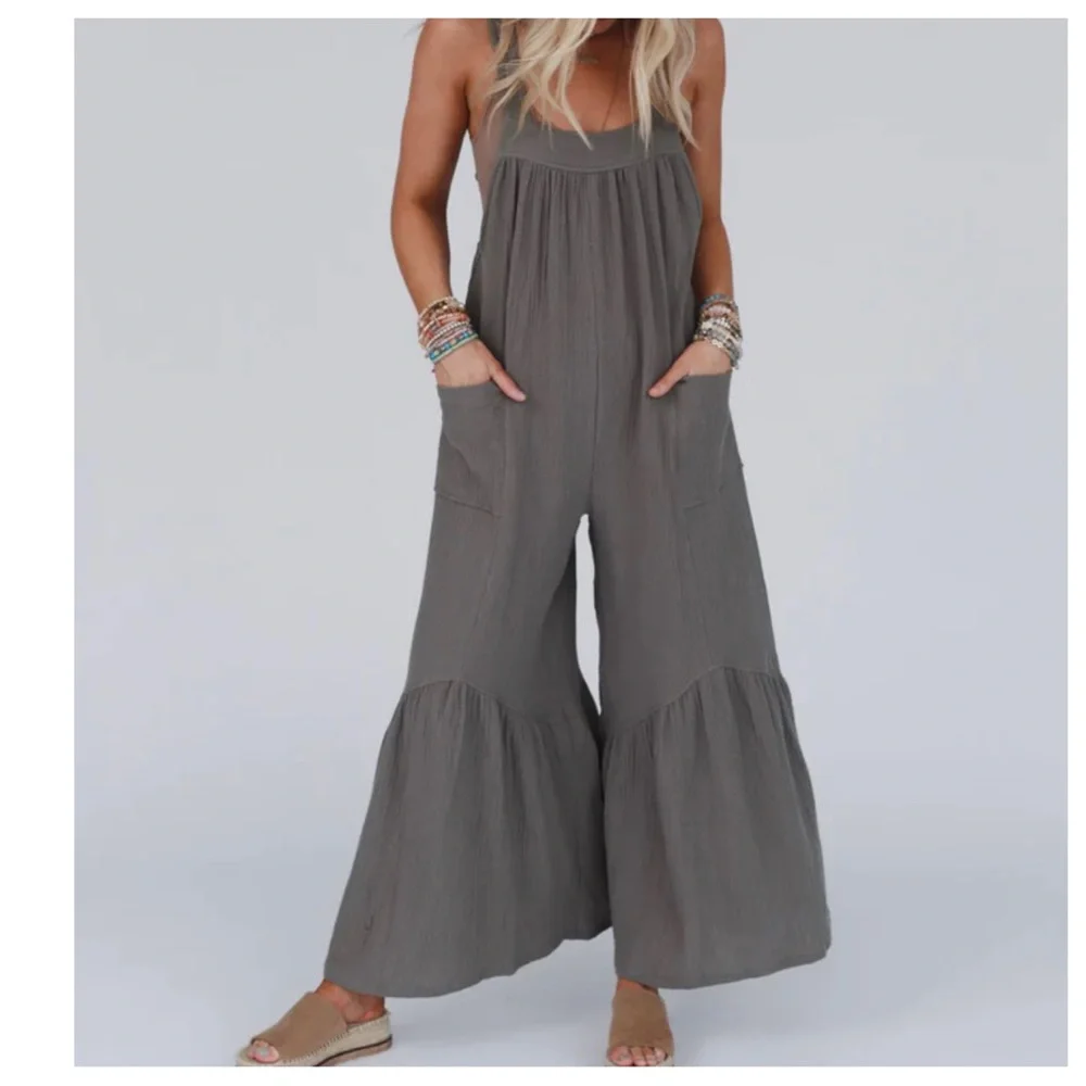 ✨RESTOCKED✨Wide Leg Boho Jumpsuit - Picture 1 of 3